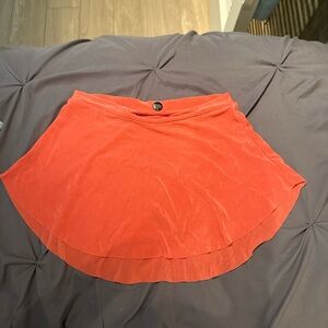 Vibrant Coral Skater Skirt
